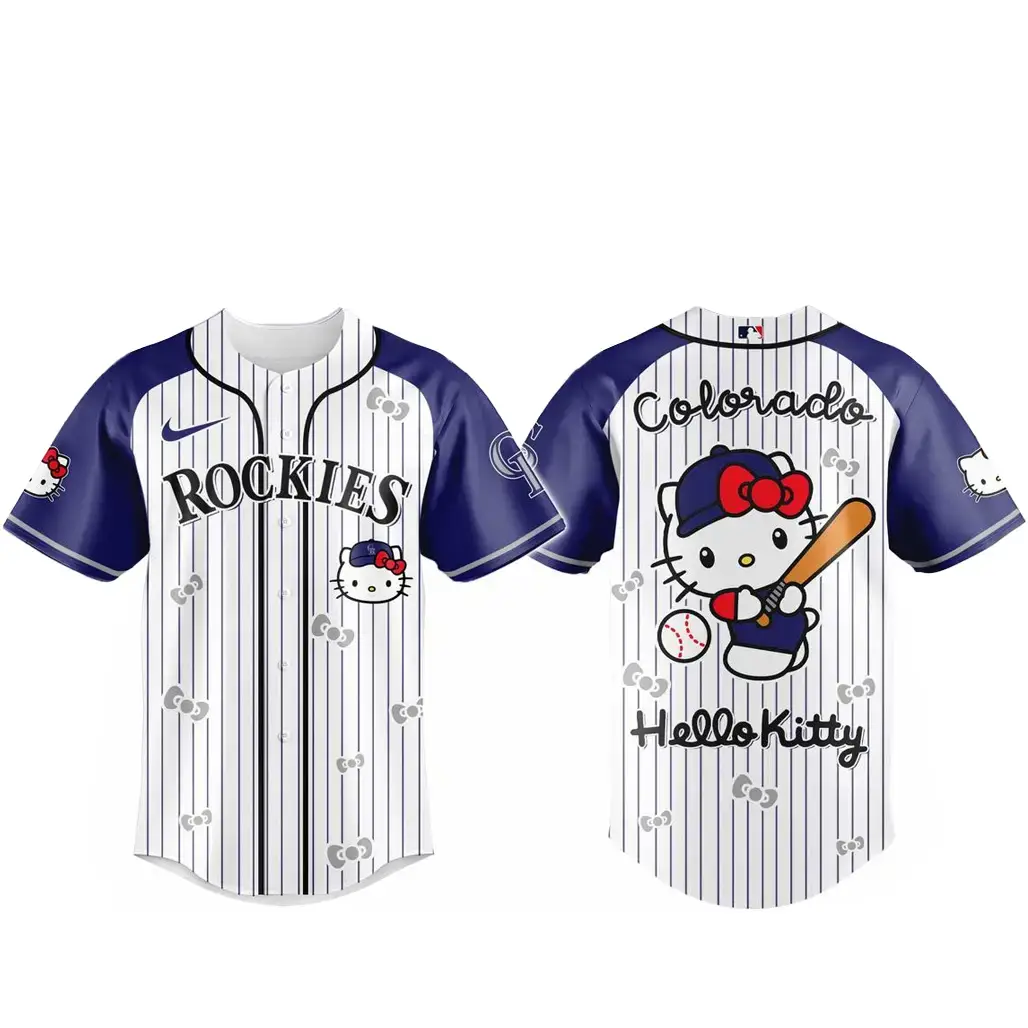 Colorado Rockies x Hello Kitty 2026 And Sanrio World Baseball Jersey Image