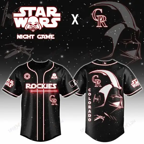 Colorado Rockies X Star Wars Darth Vader Sith Lord Night Game Baseball Jersey Image