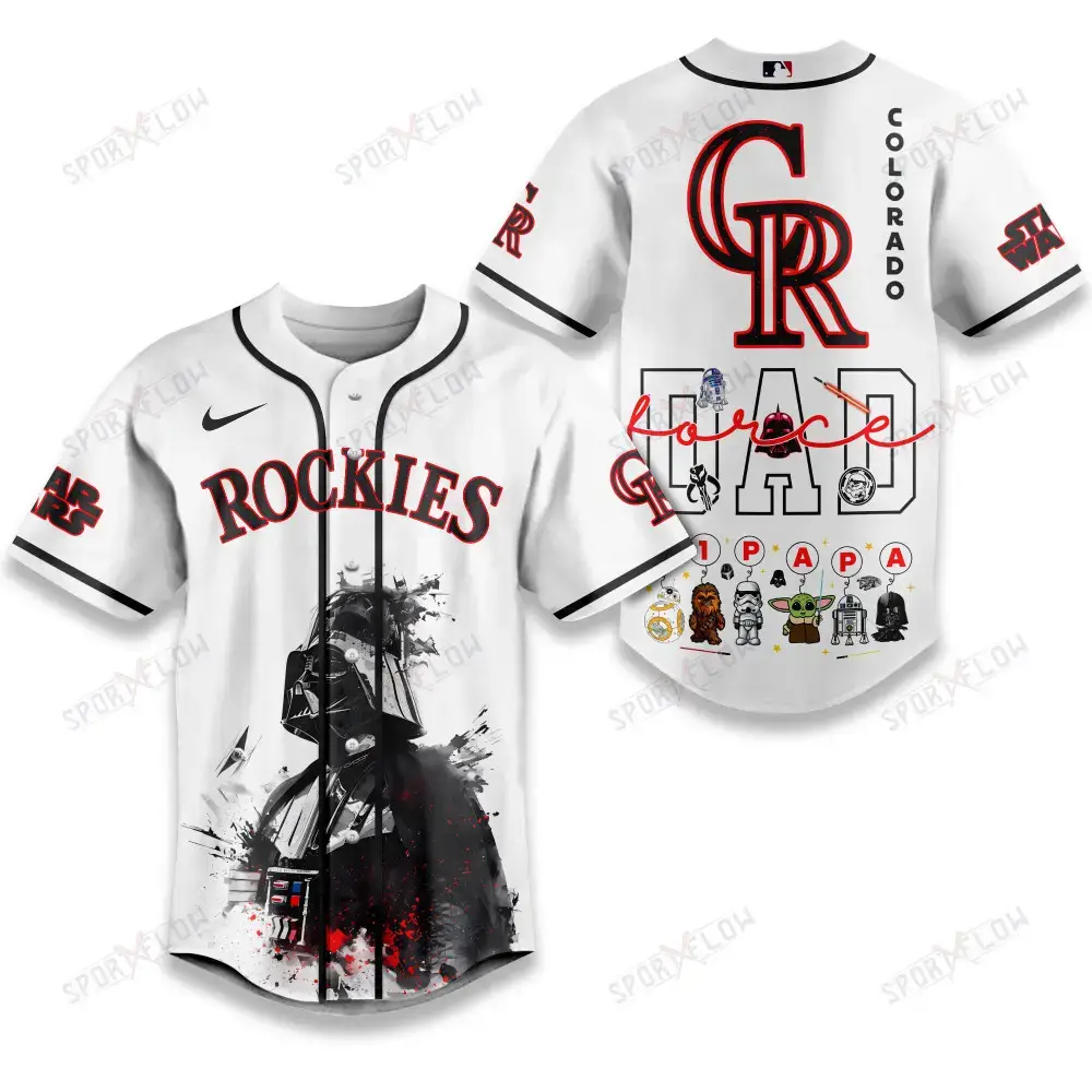 Colorado Rockies X Star Wars The Force Dad Father'S Day Baseball Jersey Image