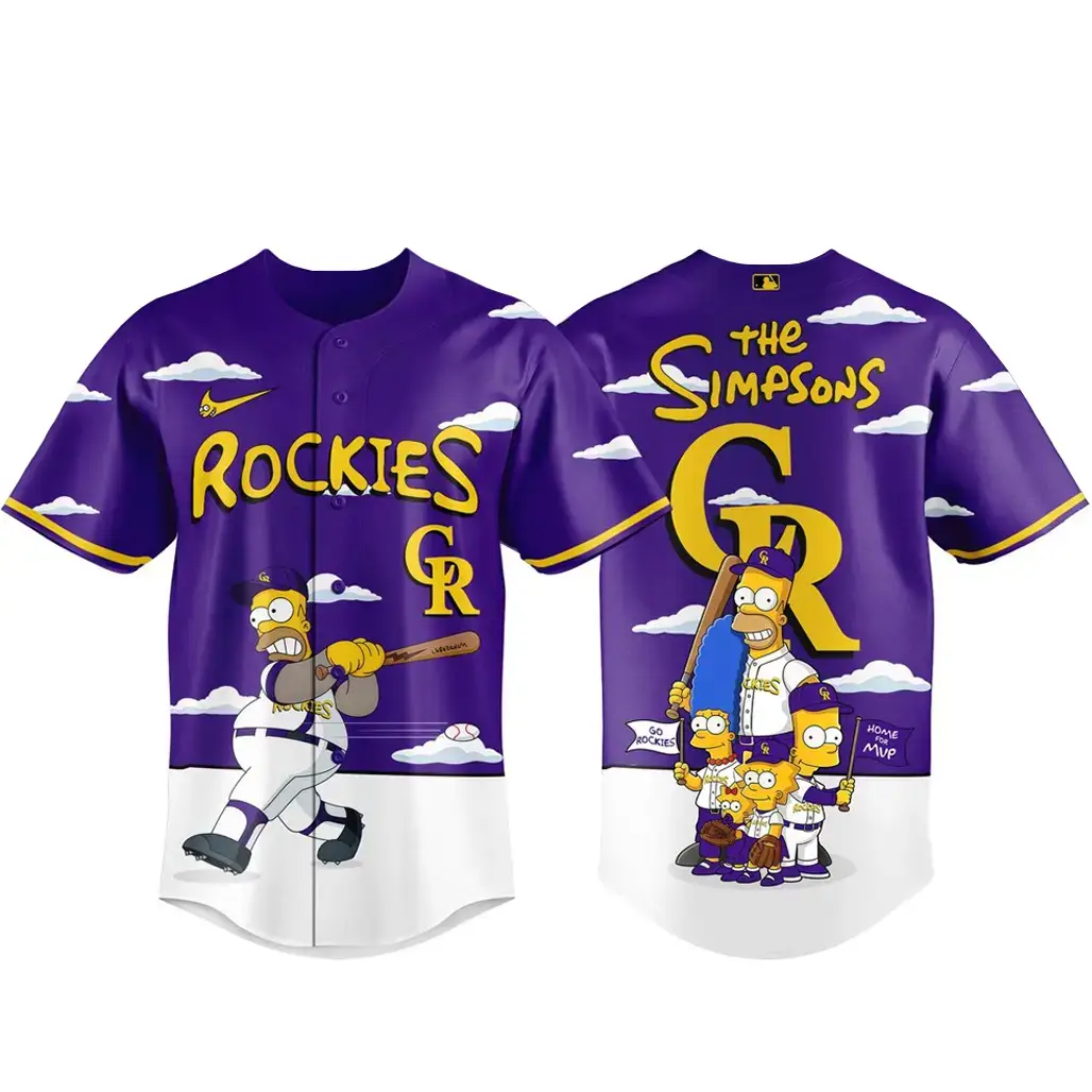 Colorado Rockies x The Simpsons 2026 Major Gameday Baseball Jersey Image