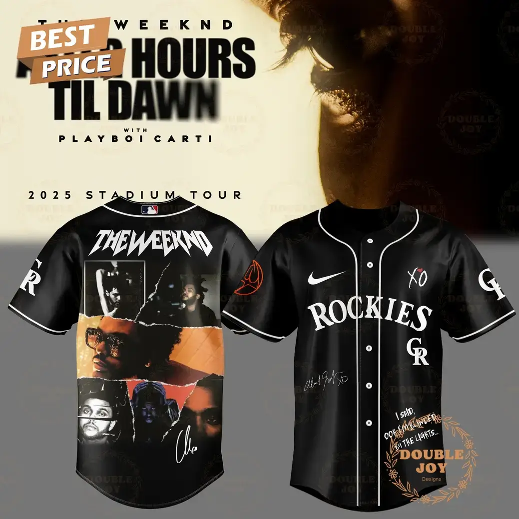 Colorado Rockies x The Weeknd After Hours Till Dawn Tour 2025 Limited Edition Baseball Jersey Image
