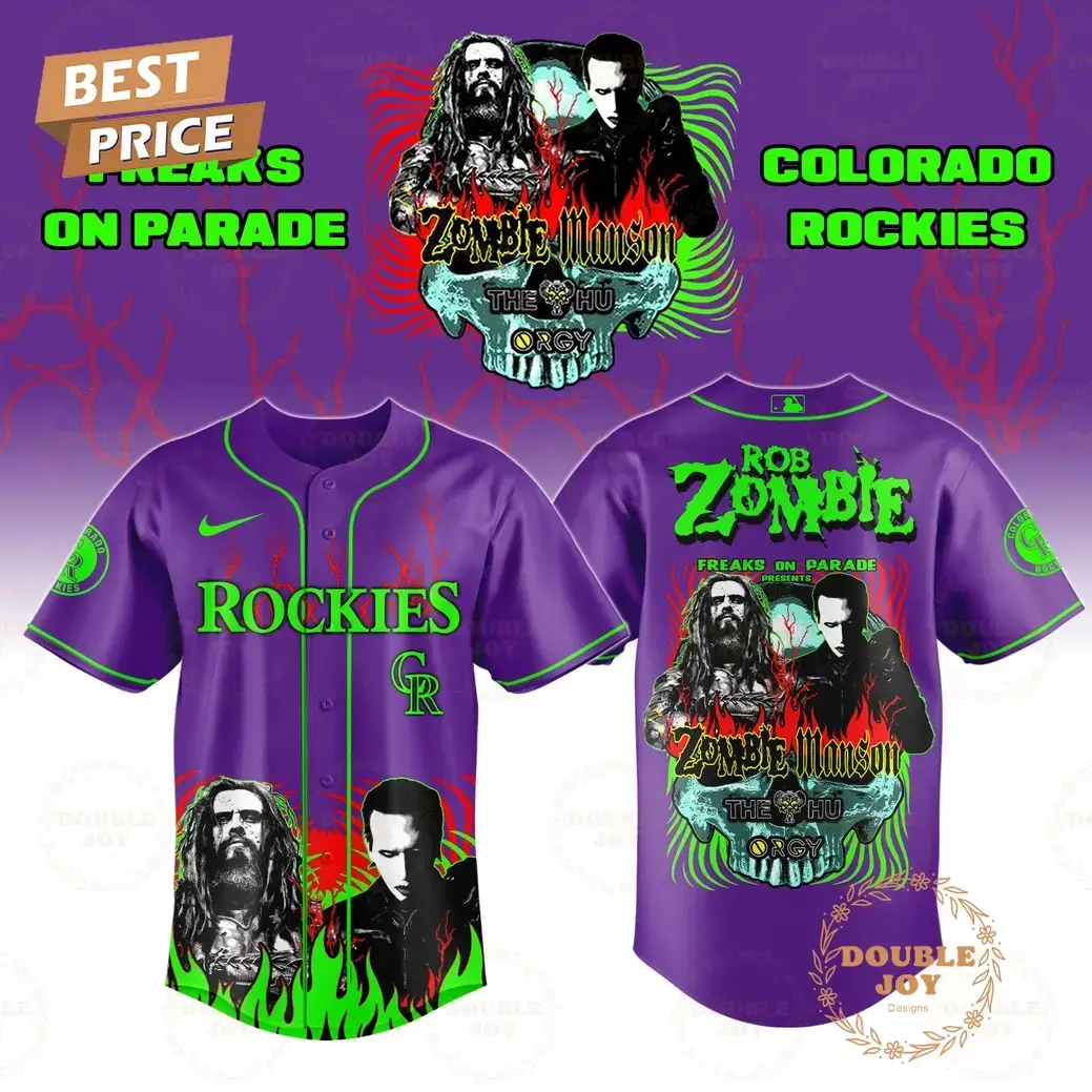 Colorado Rockies x Zombie & Manson Tour 2026 Baseball Jersey Image