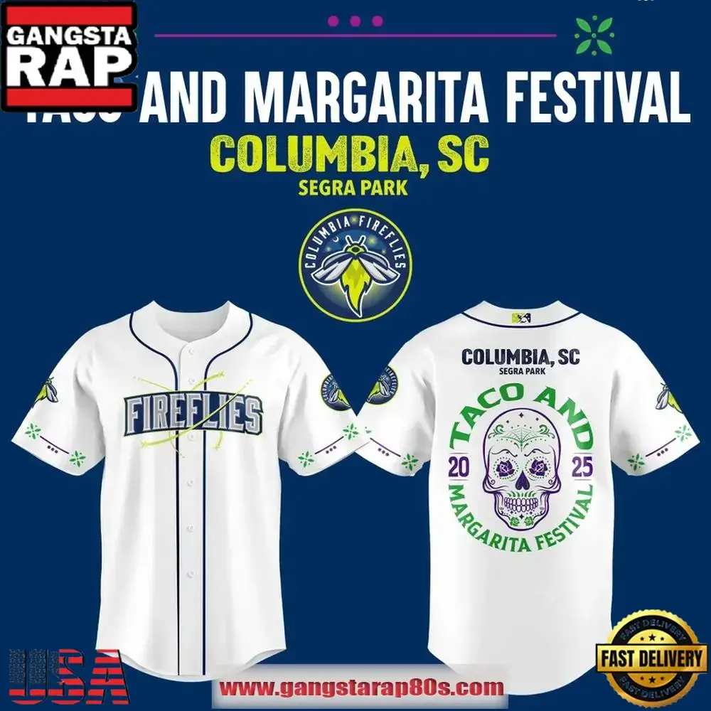 Columbia Fireflies Taco And Margarita Festival Limited Edition Baseball Jersey Shirt Image