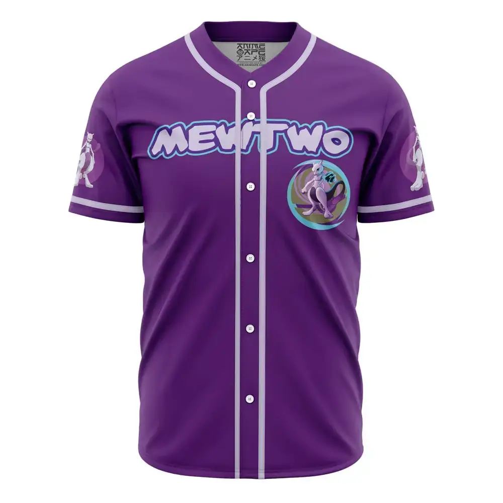 Cosmic Mewtwo Pokemon Baseball Jersey Image