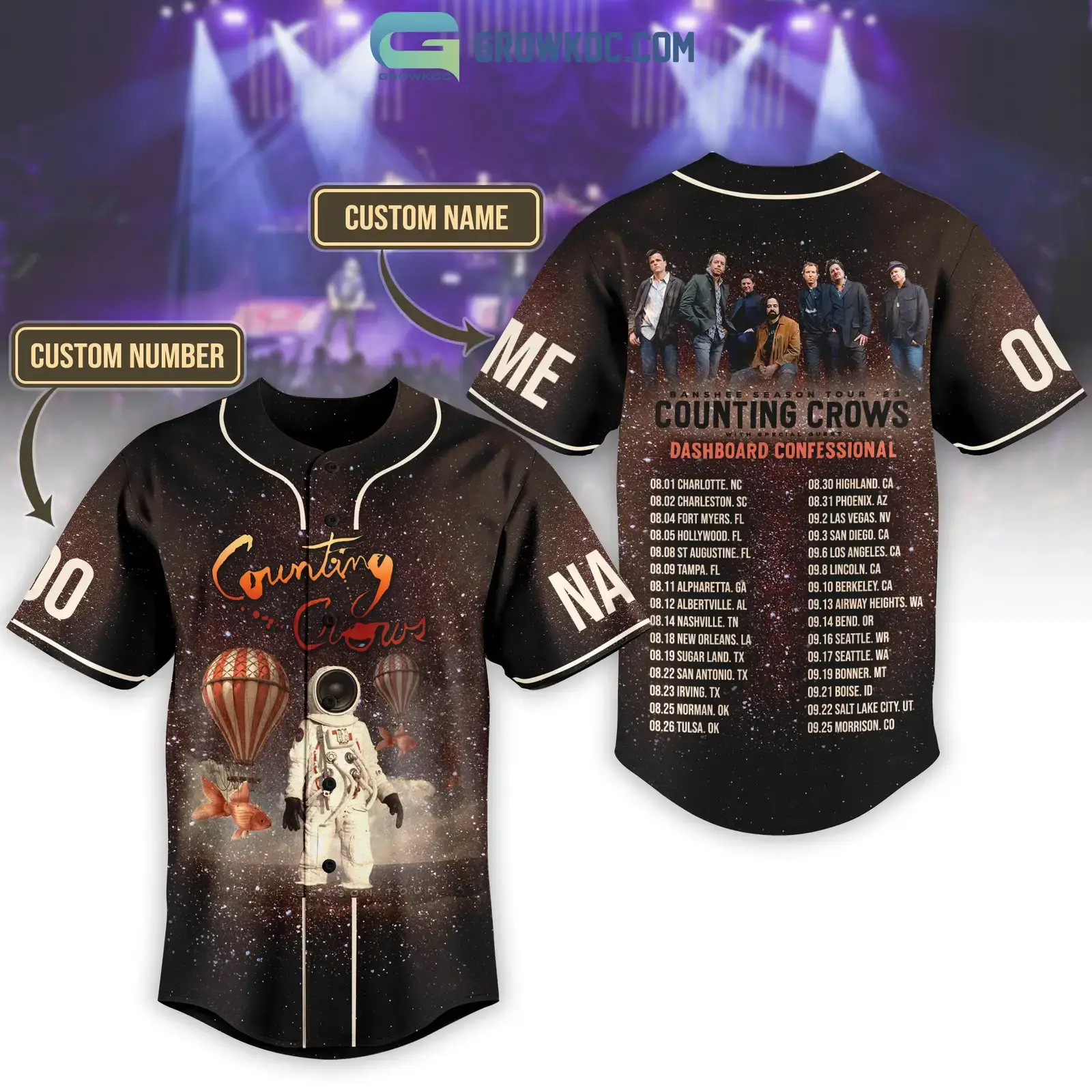 Counting Crowns Banshee Season Tour 2023 Personalized Baseball Jersey Image