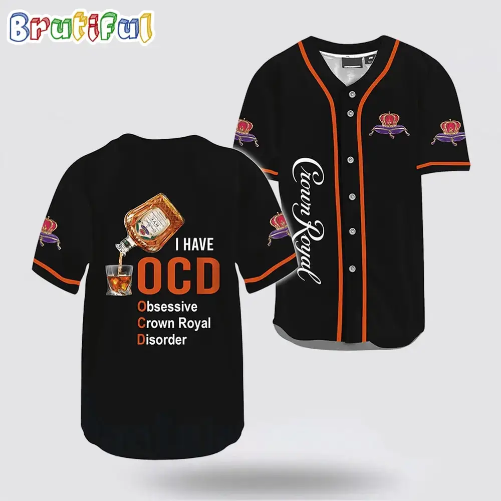 Crown Royal I Have Ocd Baseball Jersey Image