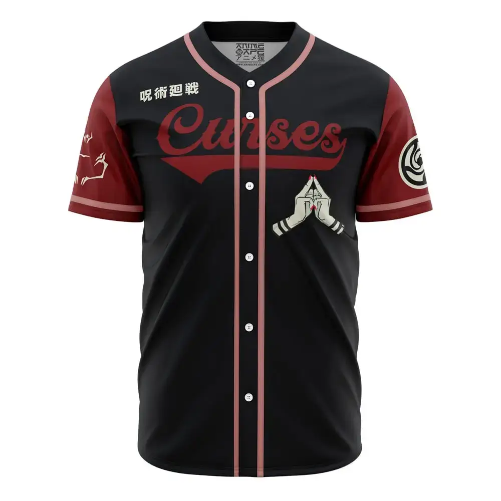 Curses Sukuna Jujutsu Kaisen Baseball Jersey Image
