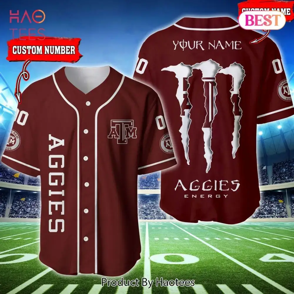 Custom Aggies Energy Jersey – Personalize Name & Number, Perfect For Fans! Image