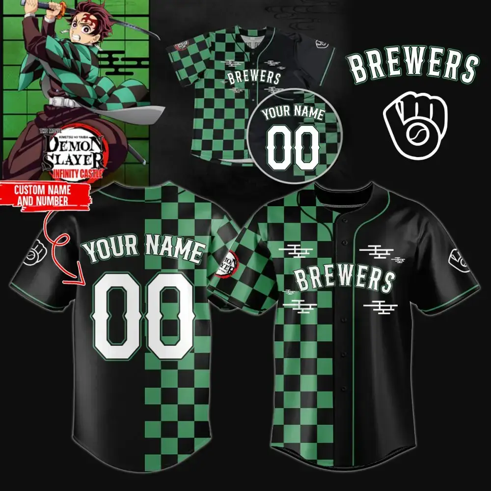 Custom Anime-Inspired Baseball Jersey - Personalize Name & Number Now! Image