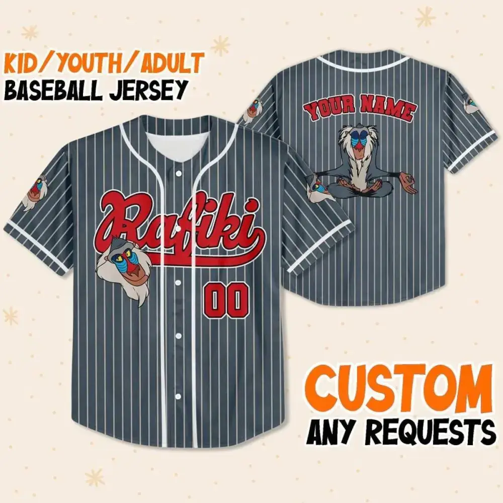 Custom Baseball Jersey For Kids/Youth/Adults - Personalized Name & Number, Stylish Design Image
