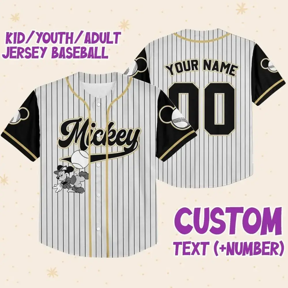 Custom Baseball Jersey - Personalized Name & Number For Kids/Youth/Adults Image