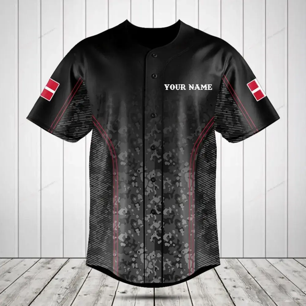 Custom Black Camo Baseball Jersey With Personalized Name & Number – Stylish & Durable Image