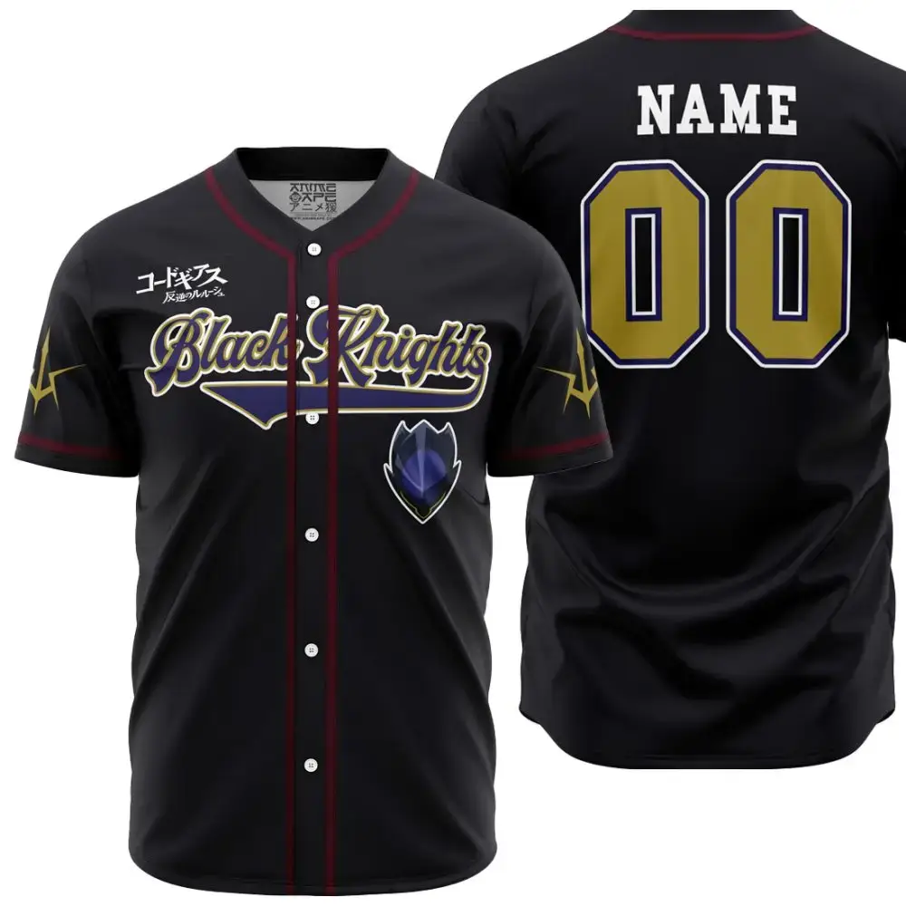 Custom Black Knights Baseball Jersey - Personalized Name & Number - Anime Fans' Top Pick Image