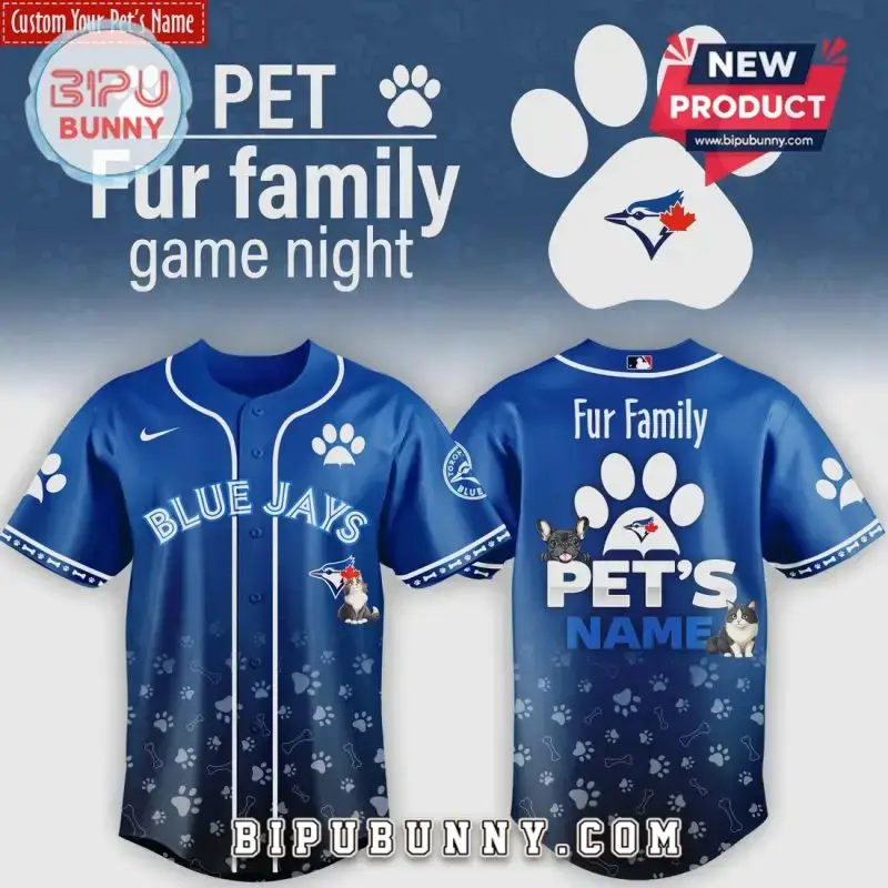 Custom Blue Jays Pet Jersey - Personalize For Your Fur Family Game Night! Image