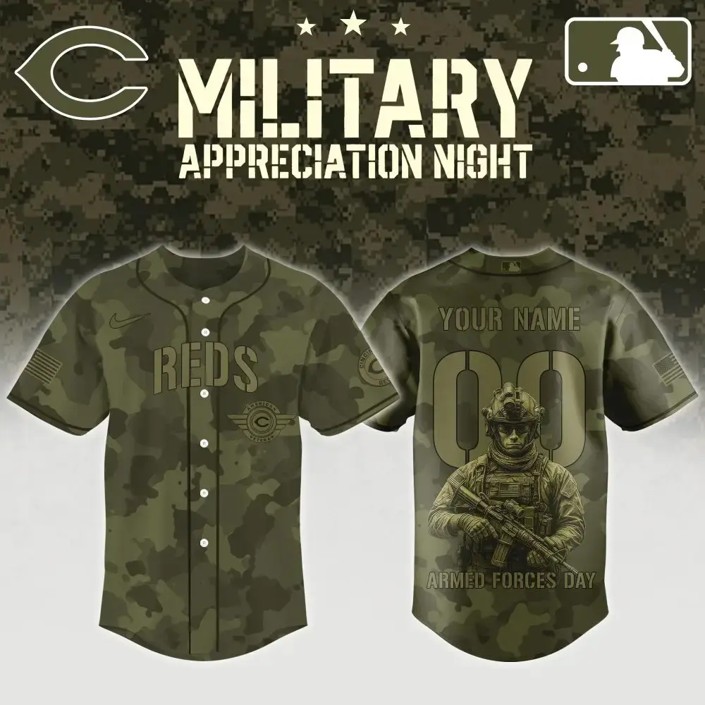 Custom Camo Baseball Jersey – Military Appreciation Night Edition Image