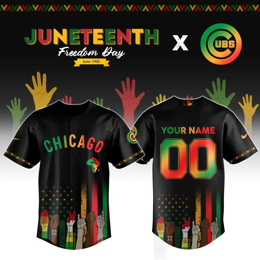 Custom Chicago Juneteenth Freedom Day Jersey - Personalize Your Style Now! Image