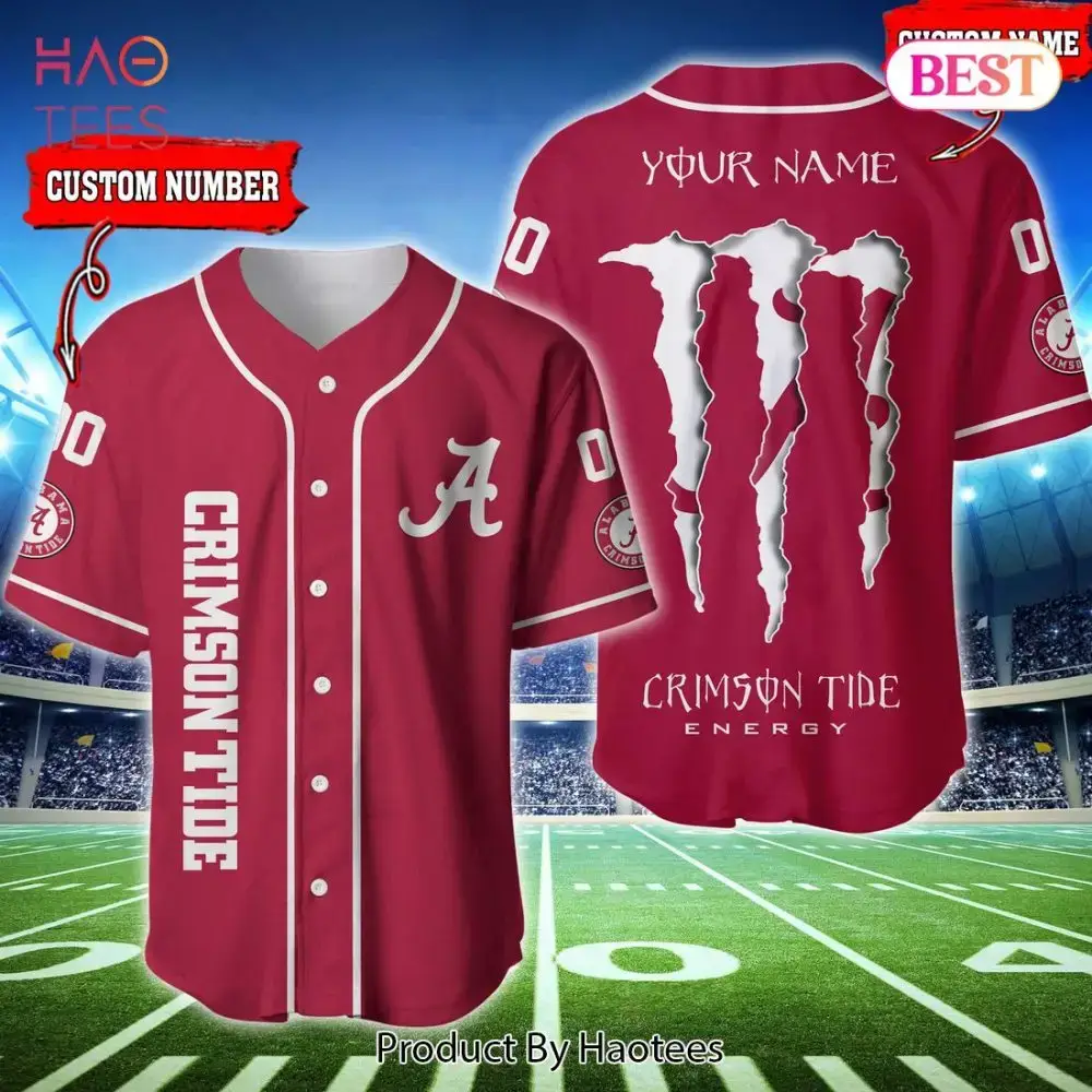 Custom Crimson Tide Baseball Jersey - Personalized Name & Number - Unique Fan Gear Image
