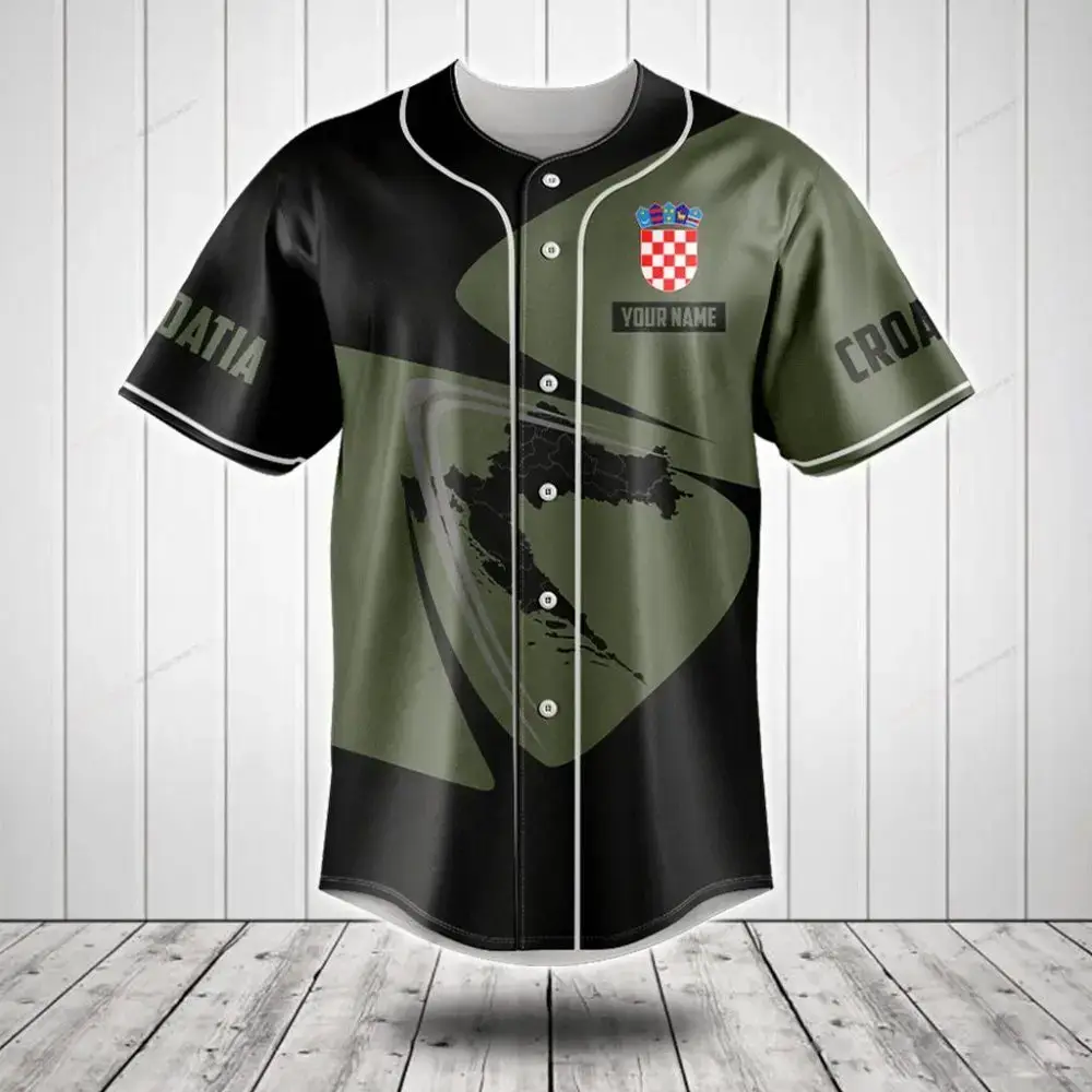 Custom Croatia Baseball Jersey - Personalized Name & Number - Unique Sportswear Gift Image