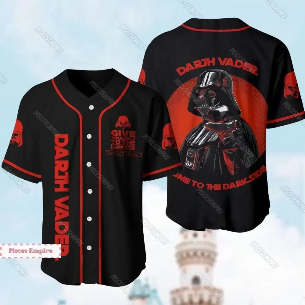 Custom Darth Vader Baseball Jersey - Embrace The Dark Side Style! Image