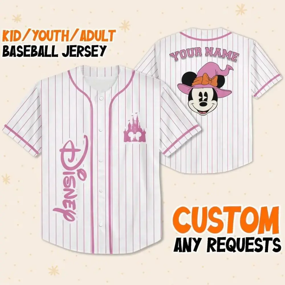 Custom Disney Baseball Jersey For Kids, Youth & Adults – Personalized With Your Name! Image