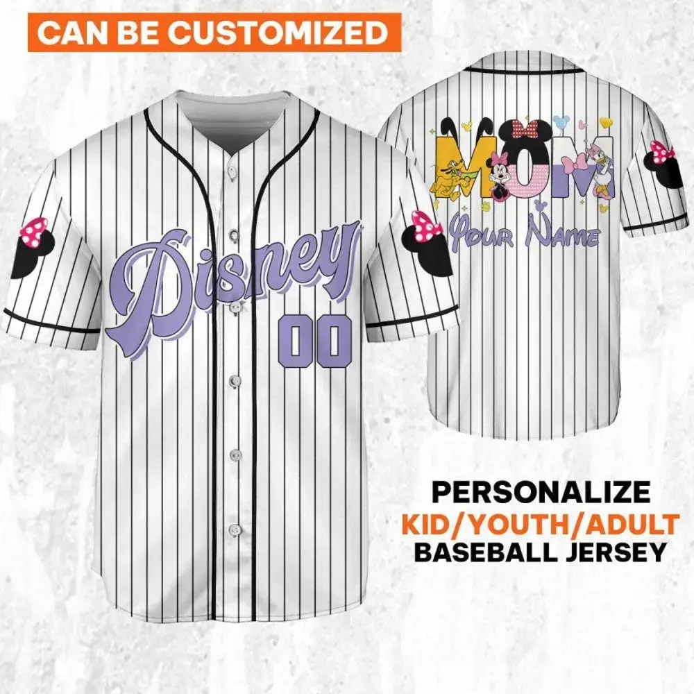 Custom Disney Baseball Jersey - Personalized For Kids, Youth & Adults - Unique Gift! Image