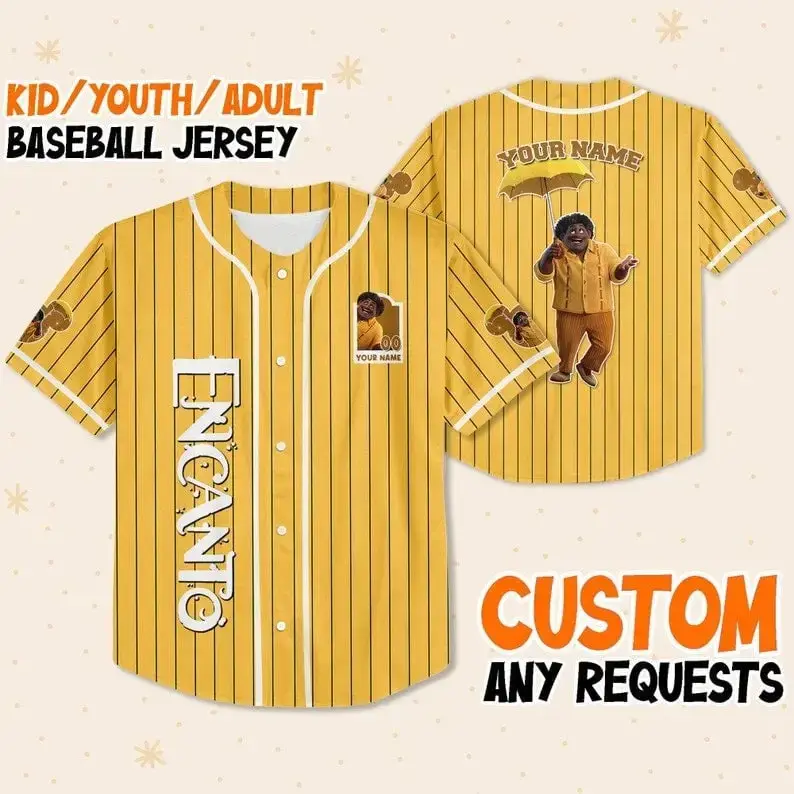 Custom Encanto Baseball Jersey For Kids/Youth/Adults – Personalize With Any Name! Image