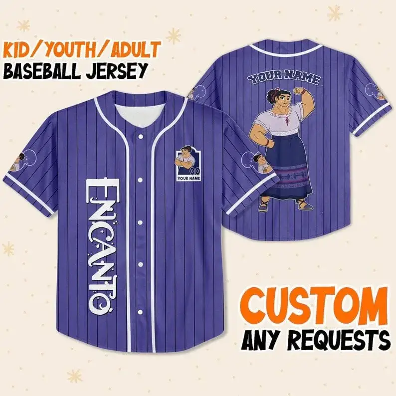 Custom Encanto Baseball Jersey For Kids/Youth/Adults - Personalize With Any Name! Image