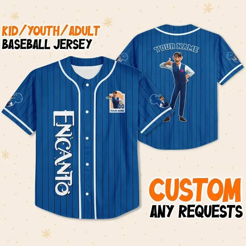 Custom Encanto Baseball Jersey For Kids/Youth/Adults - Personalize Your Name & Design! Image