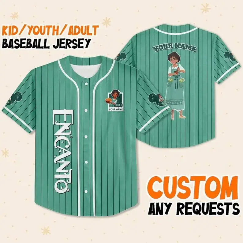 Custom Encanto Baseball Jersey For Kids/Youth/Adults - Personalized Design! Image