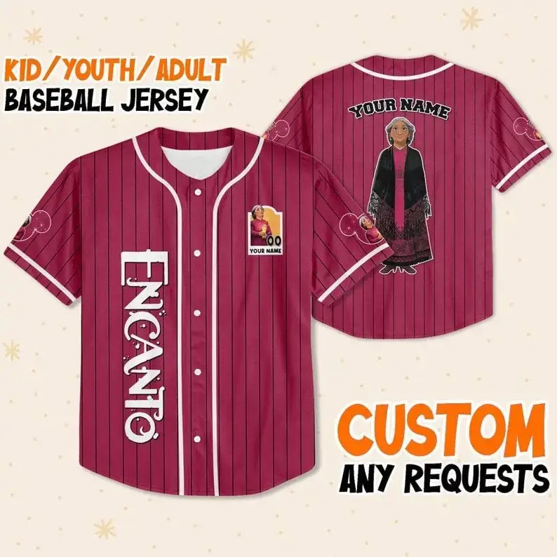 Custom Encanto Baseball Jersey - Personalized Kids/Youth/Adult Sizes - Unique Design! Image