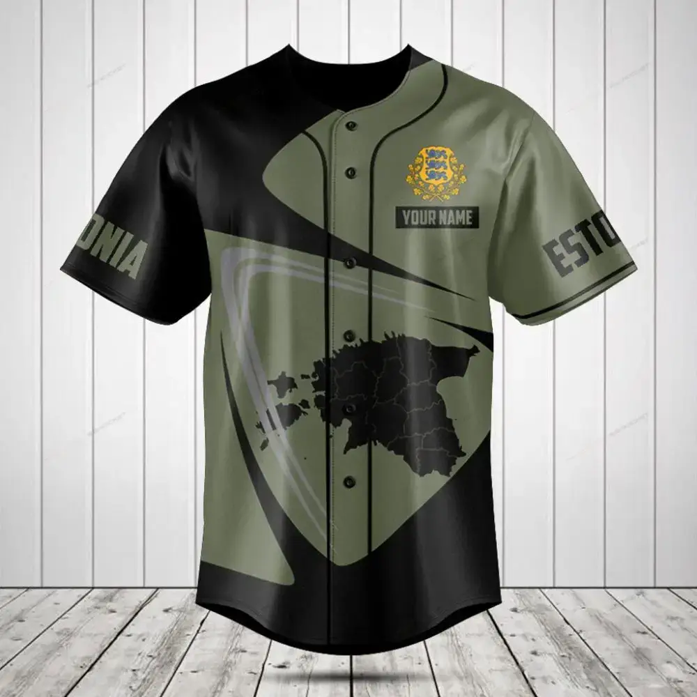Custom Estonia Baseball Jersey - Personalized Design, High-Quality Fabric, Perfect Gift! Image