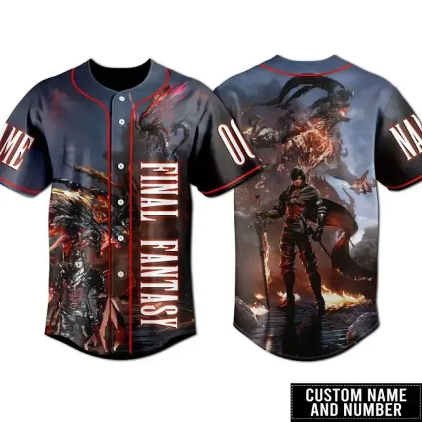 Custom Fantasy Baseball Jersey – Personalized Name & Number, Epic Gamer Design Image