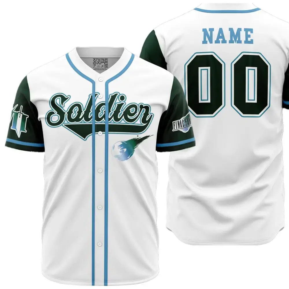 Custom Fantasy Soldier Baseball Jersey - Personalized Name & Number - Premium Gamer Apparel Image