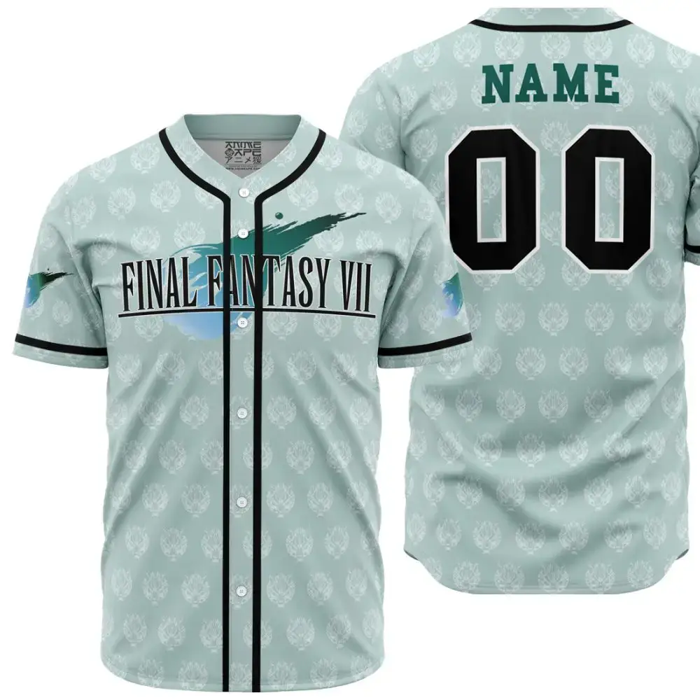 Custom Final Fantasy Vii Baseball Jersey – Personalized Gamer Apparel Image