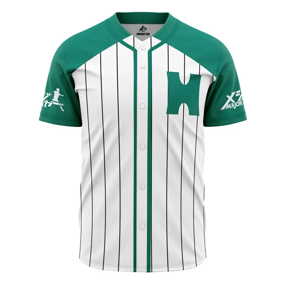 Custom Green & White Baseball Jersey – Breathable, Stylish Athletic Wear For Teams & Fans Image