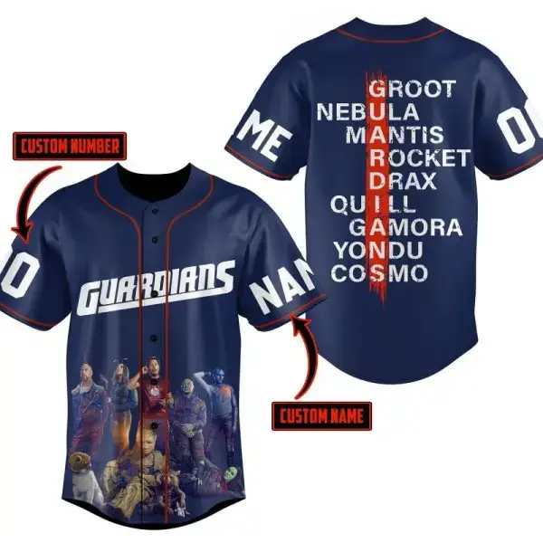 Custom Guardians Baseball Jersey - Personalize Name & Number - Limited Edition Fan Gear Image