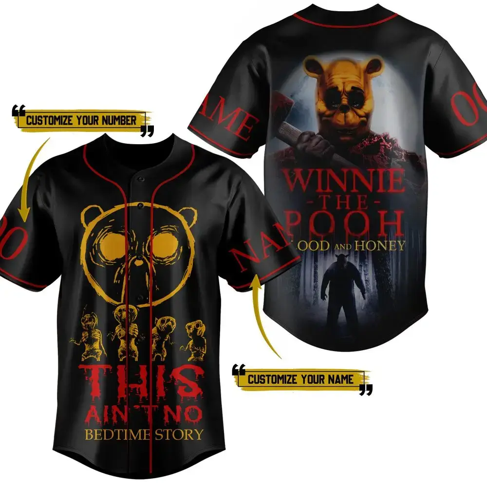 Custom Horror-Themed Baseball Jersey - Personalize Name & Number Image