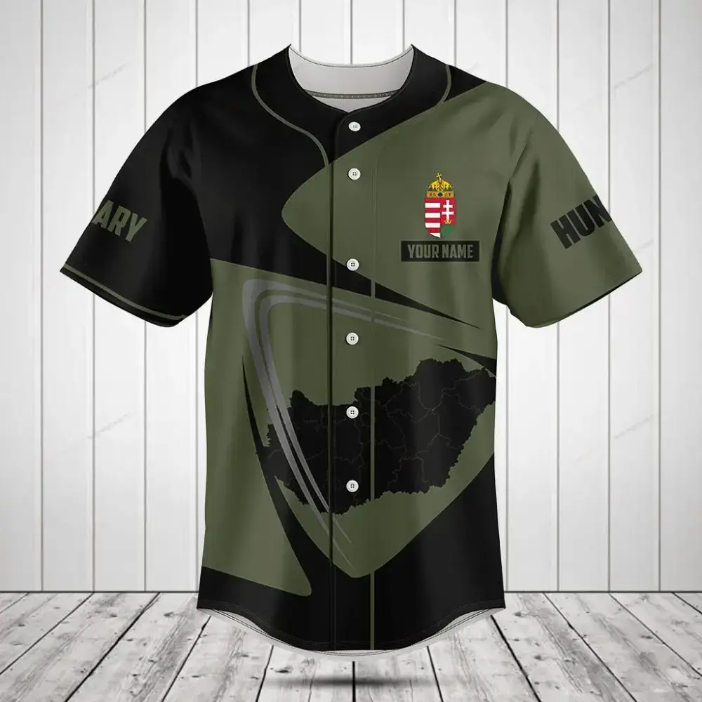 Custom Hungary Baseball Jersey - Personalized Name & Number - Stylish Sportswear Image