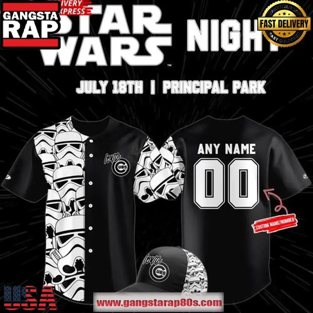 Custom Iowa Chicago Cubs Star Wars Night 2025 Baseball Jersey Shirt Image