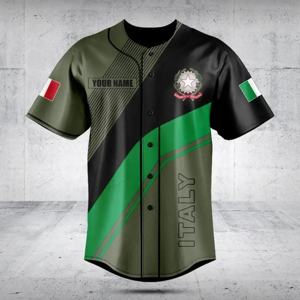 Custom Italy Baseball Jersey - Personalized Name & Number - Premium Quality Image