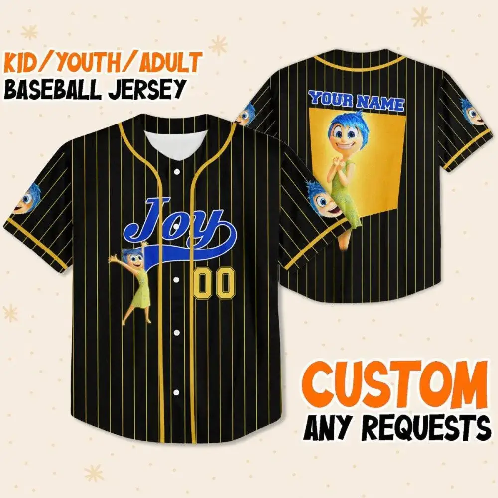 Custom Joy Baseball Jersey For Kids/Adults – Add Your Name! Perfect Gift! Image