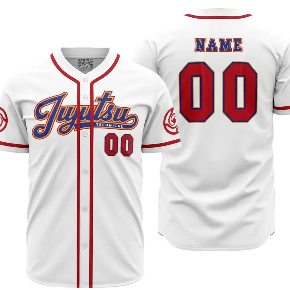 Custom Jujutsu Baseball Jersey - Personalized Name & Number - Breathable Athletic Wear Image