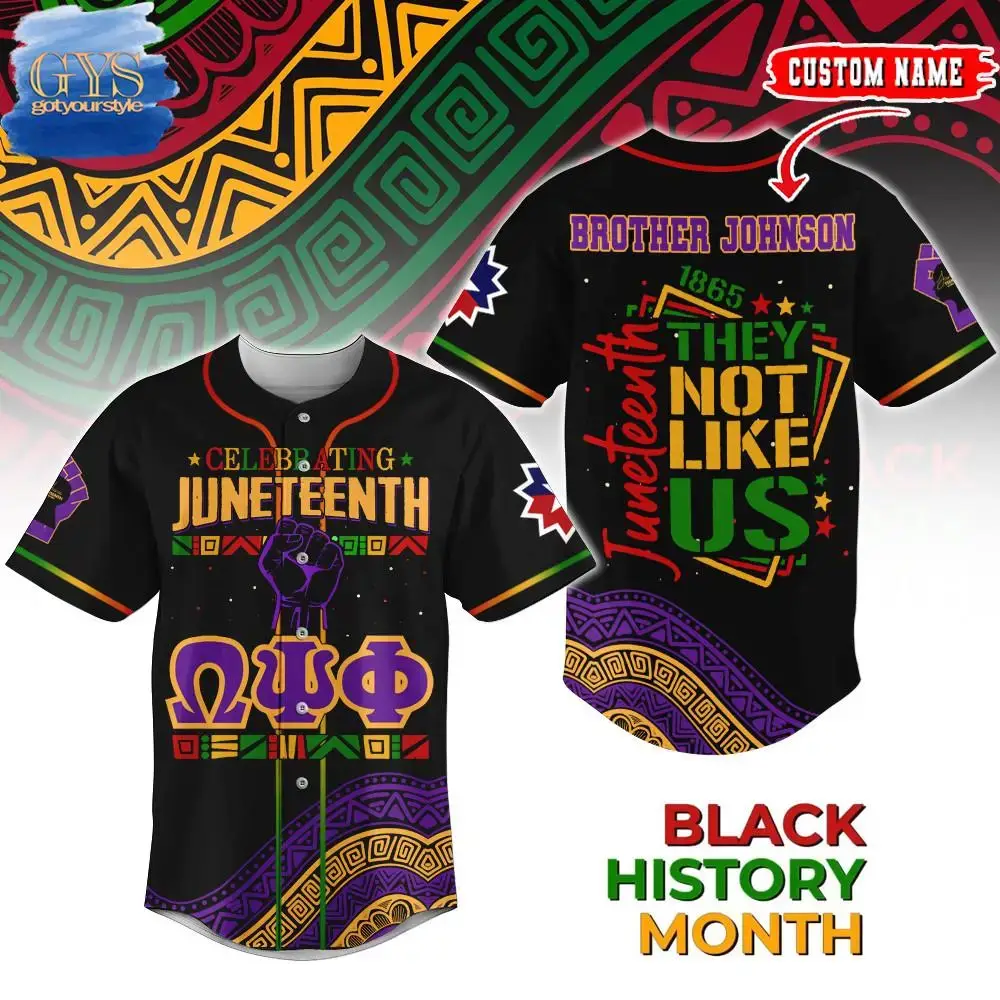 Custom Juneteenth Baseball Jersey - Celebrate Black History Month In Style! Image