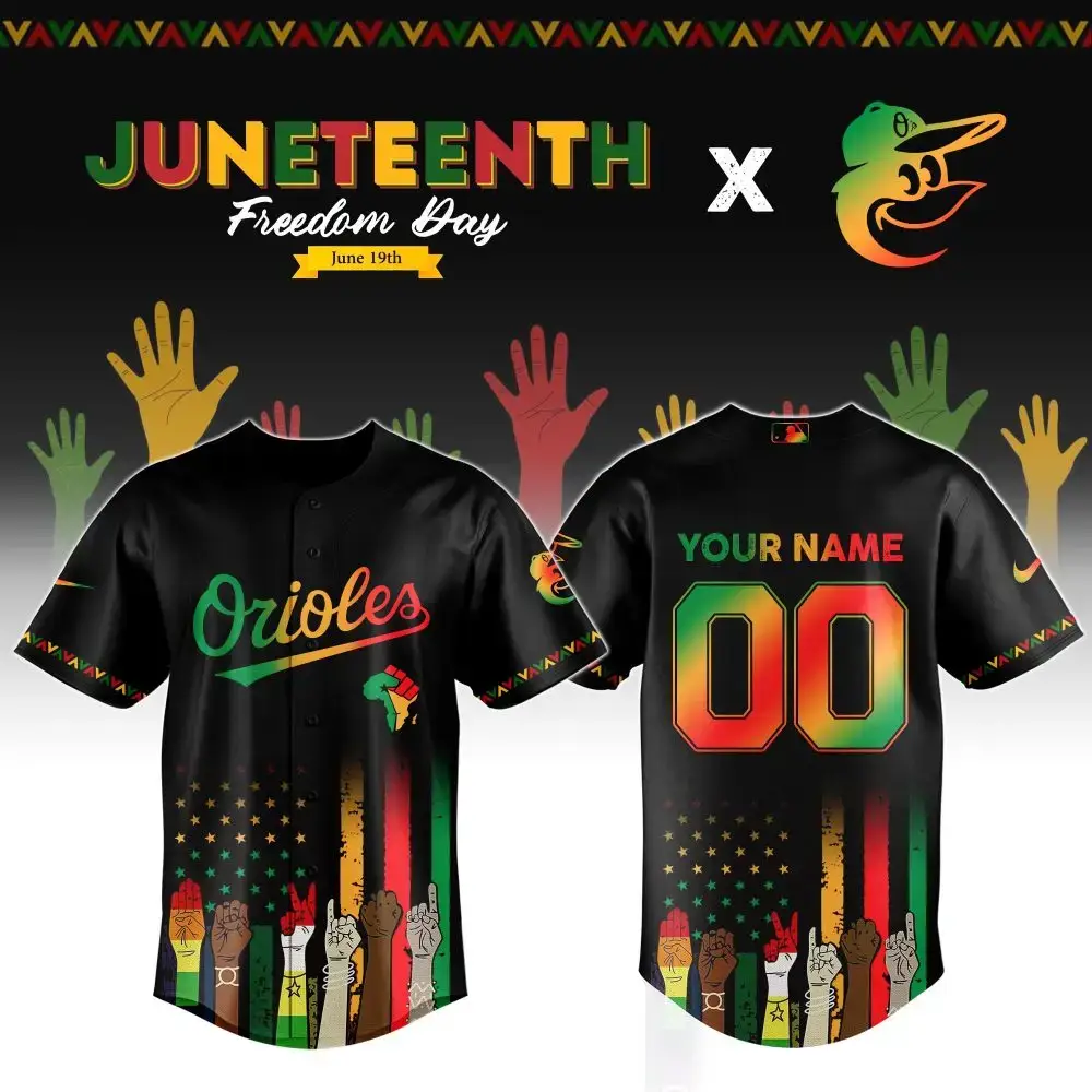 Custom Juneteenth Orioles Jersey - Celebrate Freedom With Style! Personalize Yours Now! Image