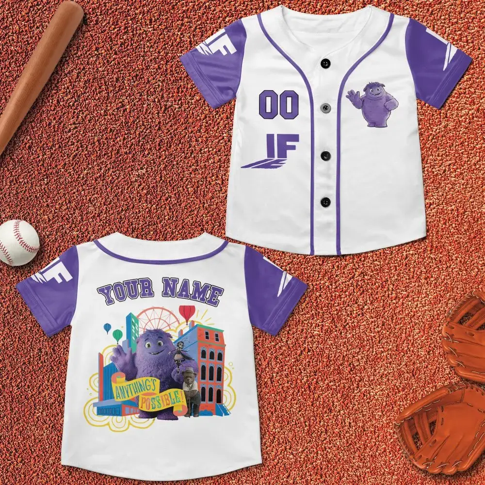 Custom Kids Baseball Jersey - Personalized Name & Fun Design - Youth Sports Shirt Image