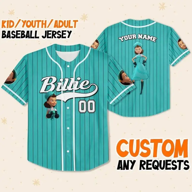 Custom Kids/Adult Baseball Jersey - Personalized Name & Design - Perfect Gift! Image