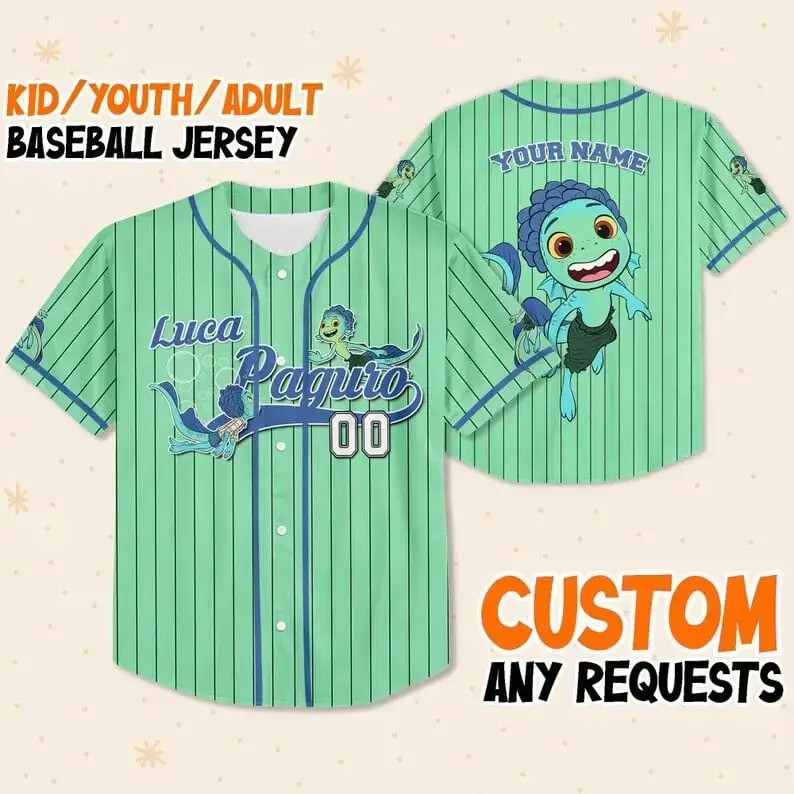 Custom Kids/Adults Green Baseball Jersey - Add Your Name & Design Today! Image