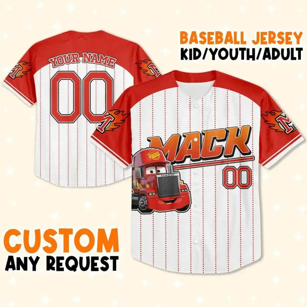 Custom Kids/Youth/Adult Baseball Jersey – Personalized Name & Number Design Image