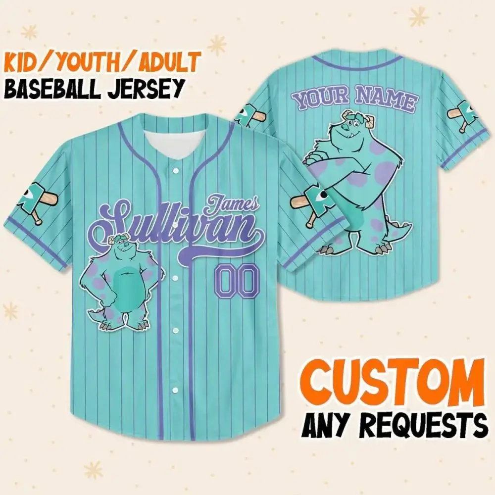 Custom Kids/Youth/Adult Baseball Jersey - Personalized Name & Design Image