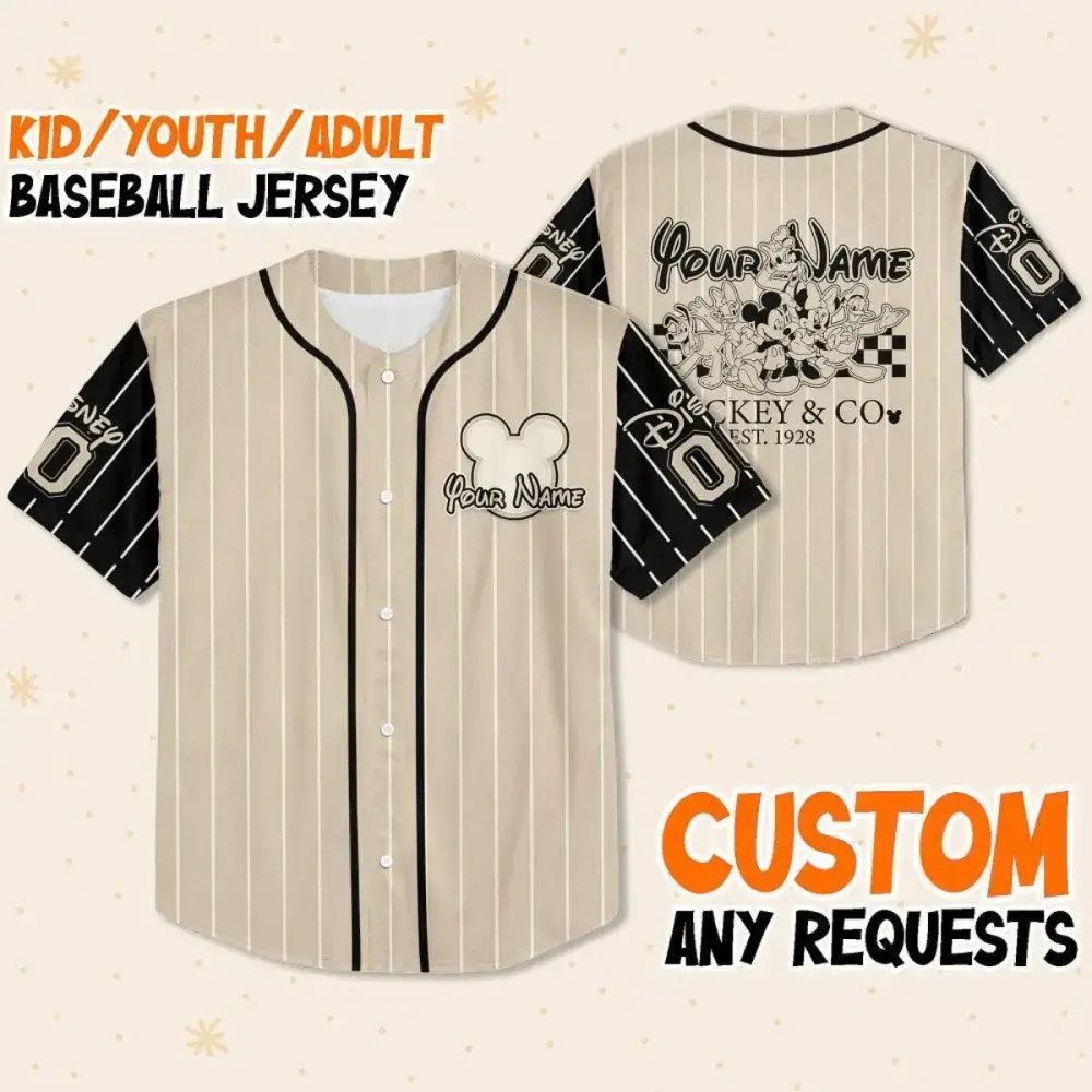 Custom Kids/Youth/Adult Baseball Jersey - Personalized Name & Design Image